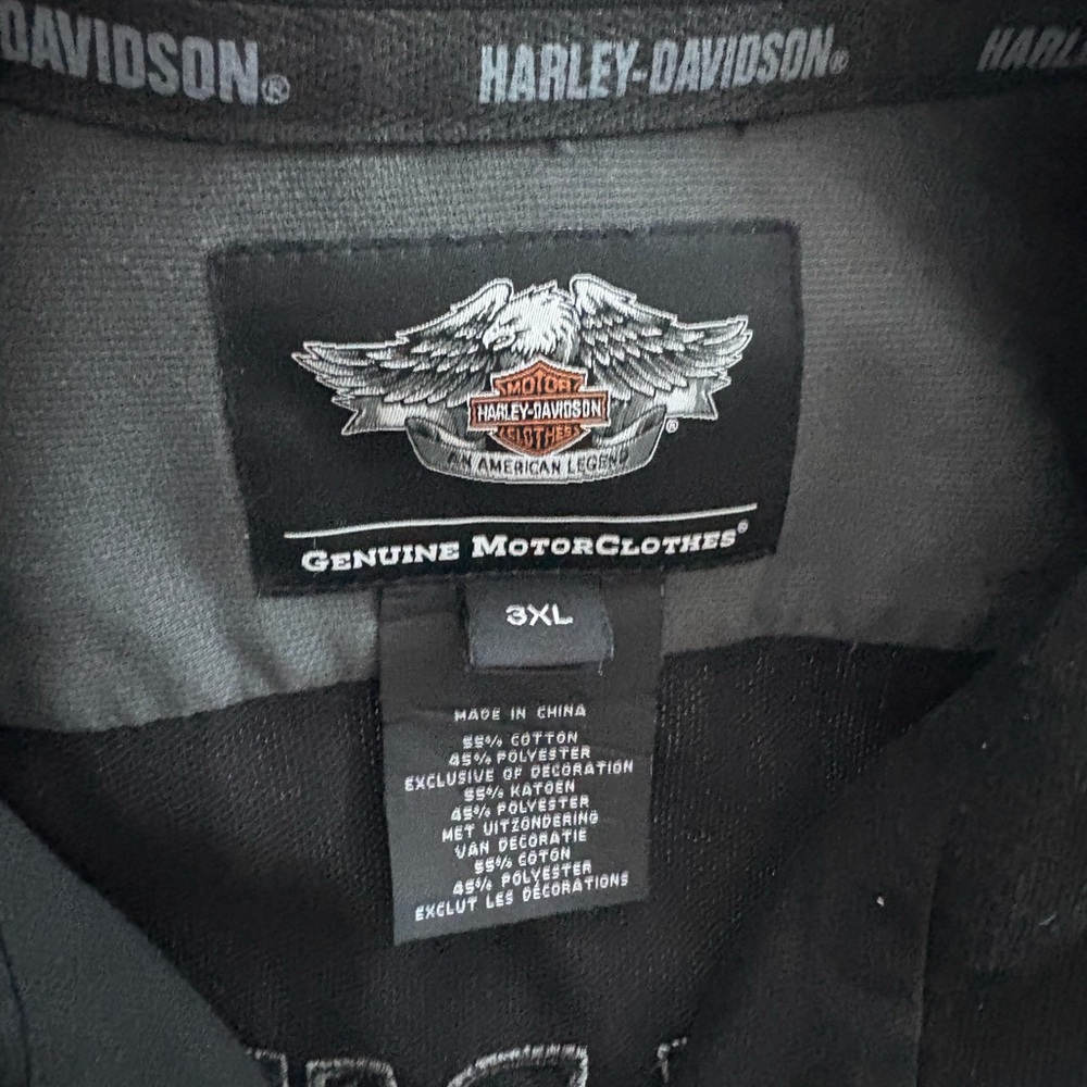 (3) Harley Davidson Button Up Shirt Short Sleeve Motorcycles Shirts 3XL - Picture 4 of 11